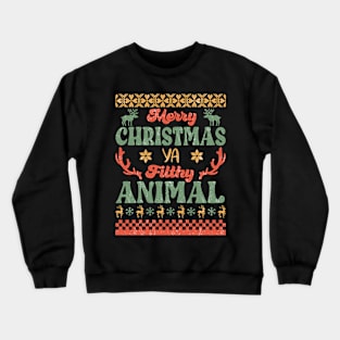 Merry Christmas Filthy Animal Christmas Gift Crewneck Sweatshirt